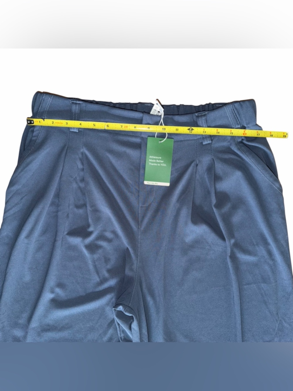 Halara Flex™ High Waisted Pocket Wide Leg Waffle Work Pants Grisaille Blue XL - Picture 3 of 5
